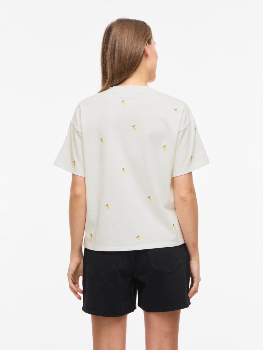 Vimonie Emb O-Neck S/S T-Shirt van Vila – T-shirts voor dames | Meisjes Brugge