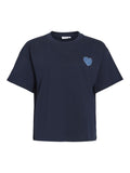 Tops - Vimonie Heart O-Neck S/S Top van Vila