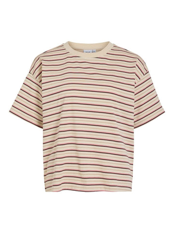 Vimonie Stripe O-Neck S/S T-Shirt van Vila – T-shirts voor dames | Meisjes Brugge