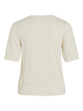 Pulls Vimylie O-Neck 2/4 Pointelle Knit Top van Vila