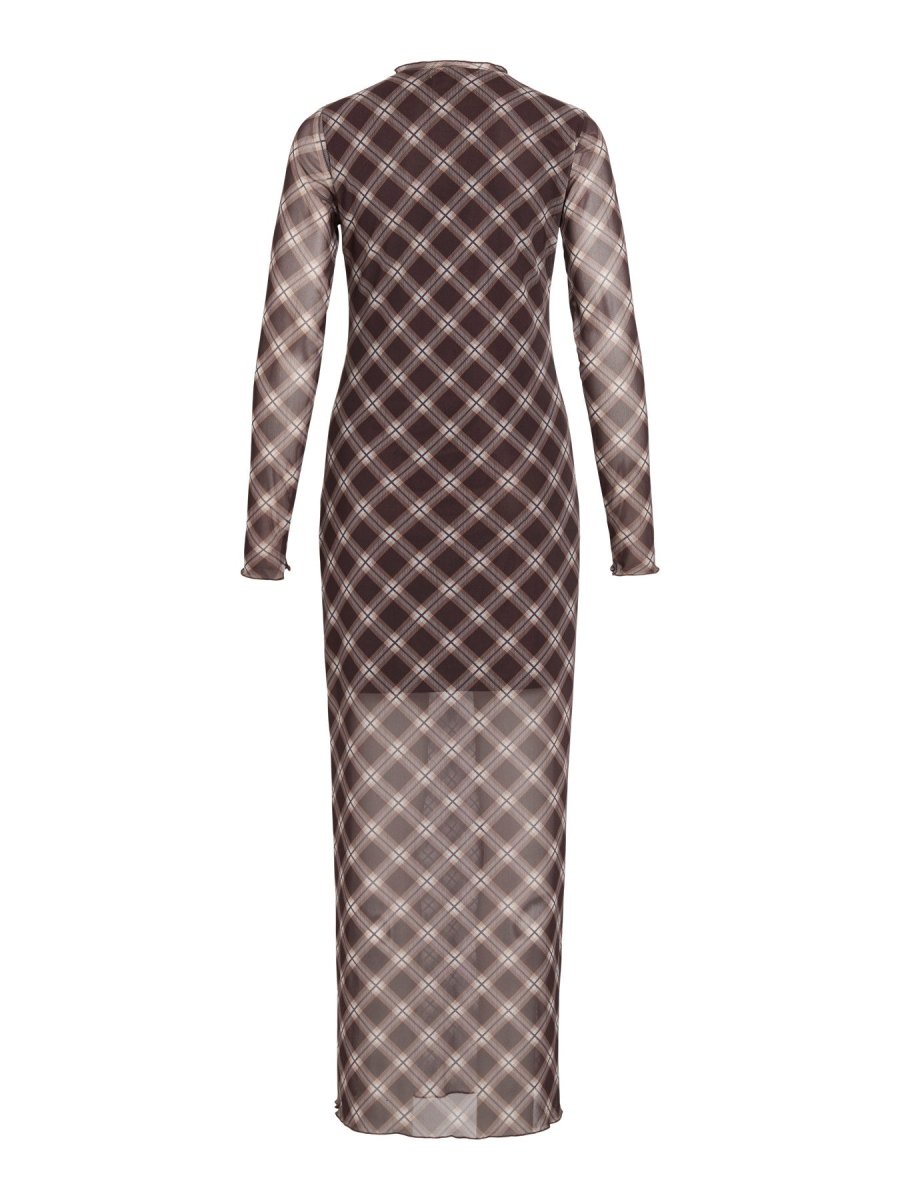 Vininna New L/S Mesh Midi Dress - koop Jurken van Vila bij Meisjes Brugge