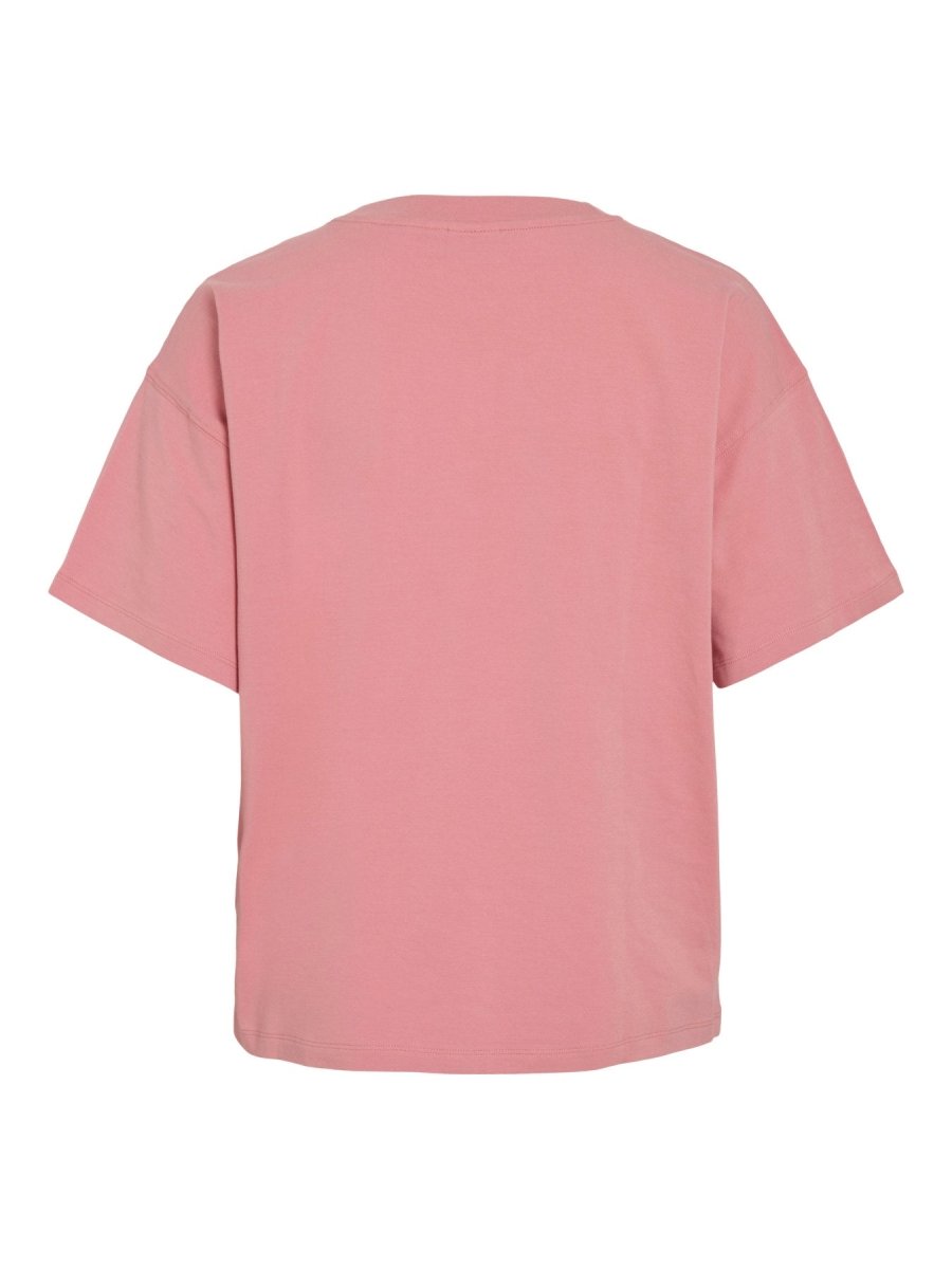 Vinorani Patch O-Neck S/S T-Shirt van Vila – Tops voor dames | Meisjes Brugge