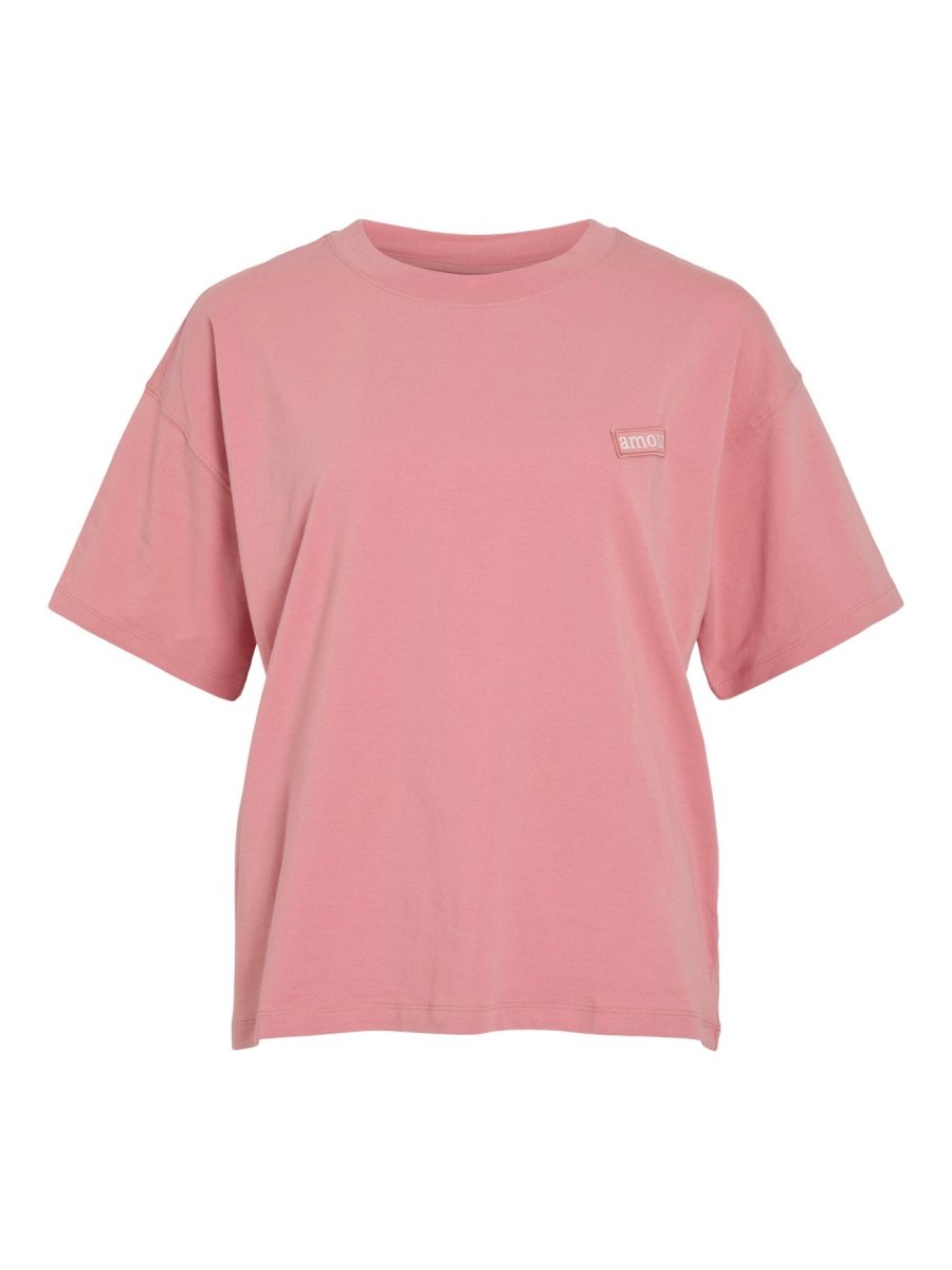 Vinorani Patch O-Neck S/S T-Shirt van Vila – Tops voor dames | Meisjes Brugge