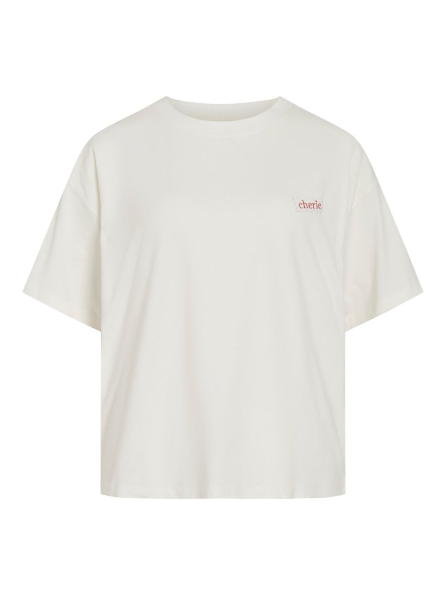 Vinorani Patch O-Neck S/S T-Shirt van Vila – Tops voor dames | Meisjes Brugge