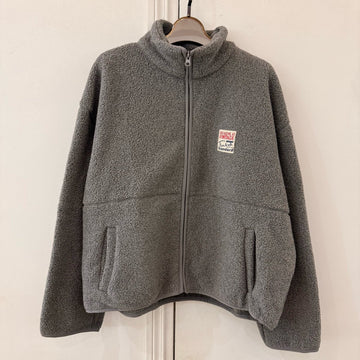 gris Cardigans - Vintage patch teddy cardigan van Michael John