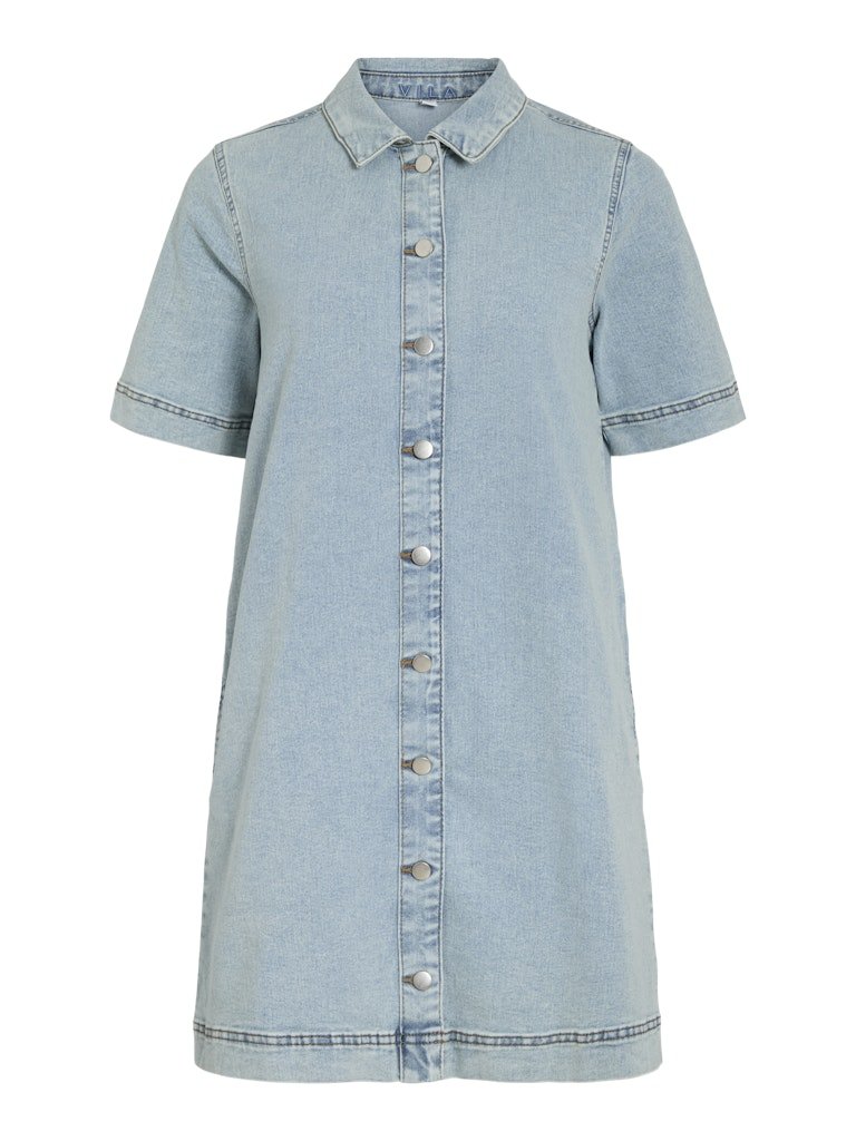 Vinus 2/4 Sleeve Denim Dress Noos van Vila – Jurken voor dames | Meisjes Brugge