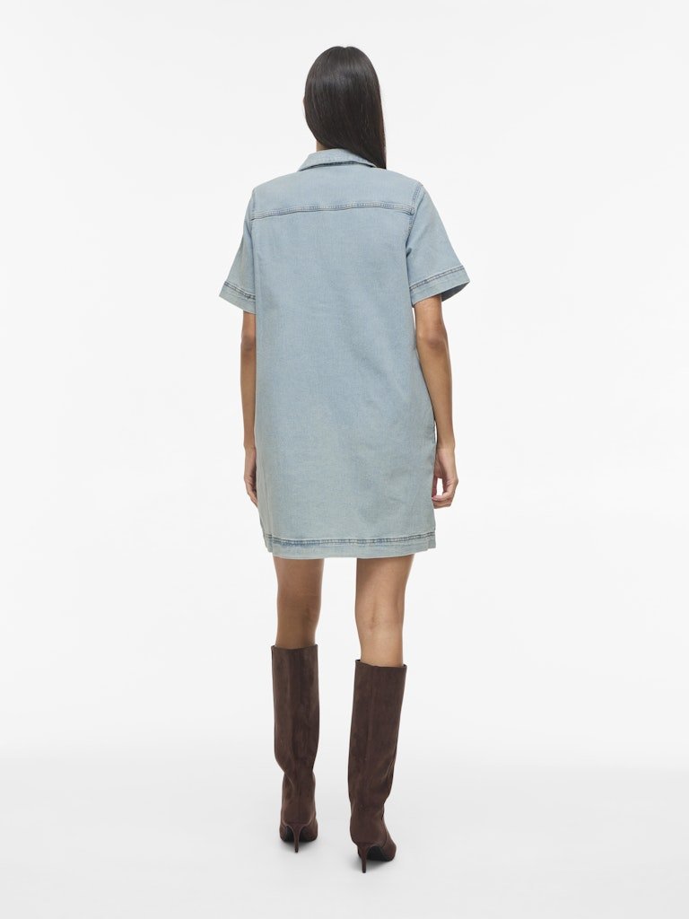 Vinus 2/4 Sleeve Denim Dress Noos van Vila – Jurken voor dames | Meisjes Brugge