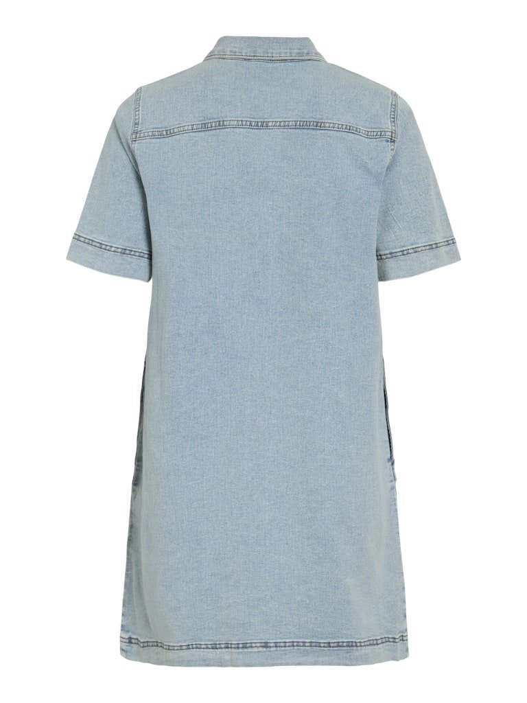 Vinus 2/4 Sleeve Denim Dress Noos van Vila – Jurken voor dames | Meisjes Brugge
