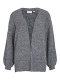Dark grey melange Cardigans - Vinynni Open L/S Knit Cardigan van Vila