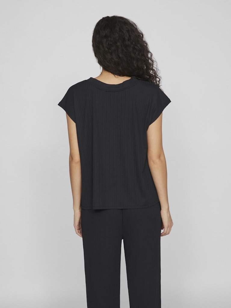 Viofelia V - Neck S/S Top - koop Tops van Vila bij Meisjes Brugge