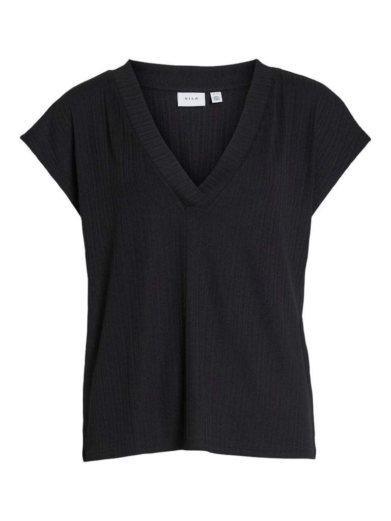 Viofelia V-Neck S/S Top van Vila – Tops voor dames | Meisjes Brugge