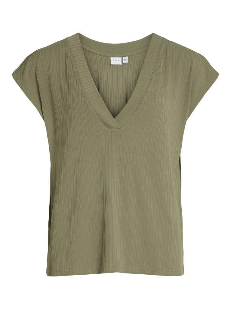 Viofelia V - Neck S/S Top - koop Tops van Vila bij Meisjes Brugge