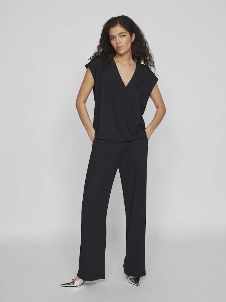 Viofelia V - Neck S/S Top - koop Tops van Vila bij Meisjes Brugge