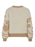 Pulls - Viorelia O-Neck L/S Jaquard Knit Top van Vila