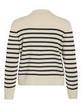Viostria L/S Zipper Stripe Knit Cardigan - koop Cardigans van Vila bij Meisjes Brugge