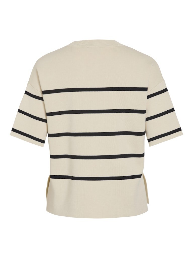 Viostria O - Neck 2/4 Striped Knit Top - koop Pulls van Vila bij Meisjes Brugge