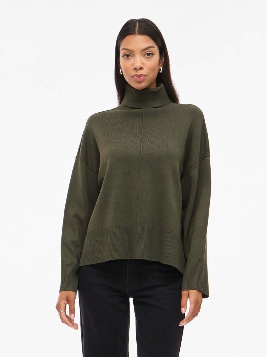 Viostria Rollneck L/S Knit Top Noos - AW25 van Vila – Pulls voor dames | Meisjes Brugge