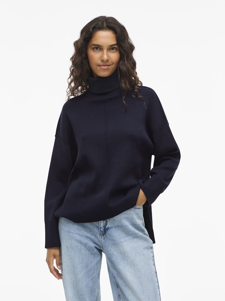 Viostria Rollneck L/S Knit Top Noos - AW25 van Vila – Pulls voor dames | Meisjes Brugge