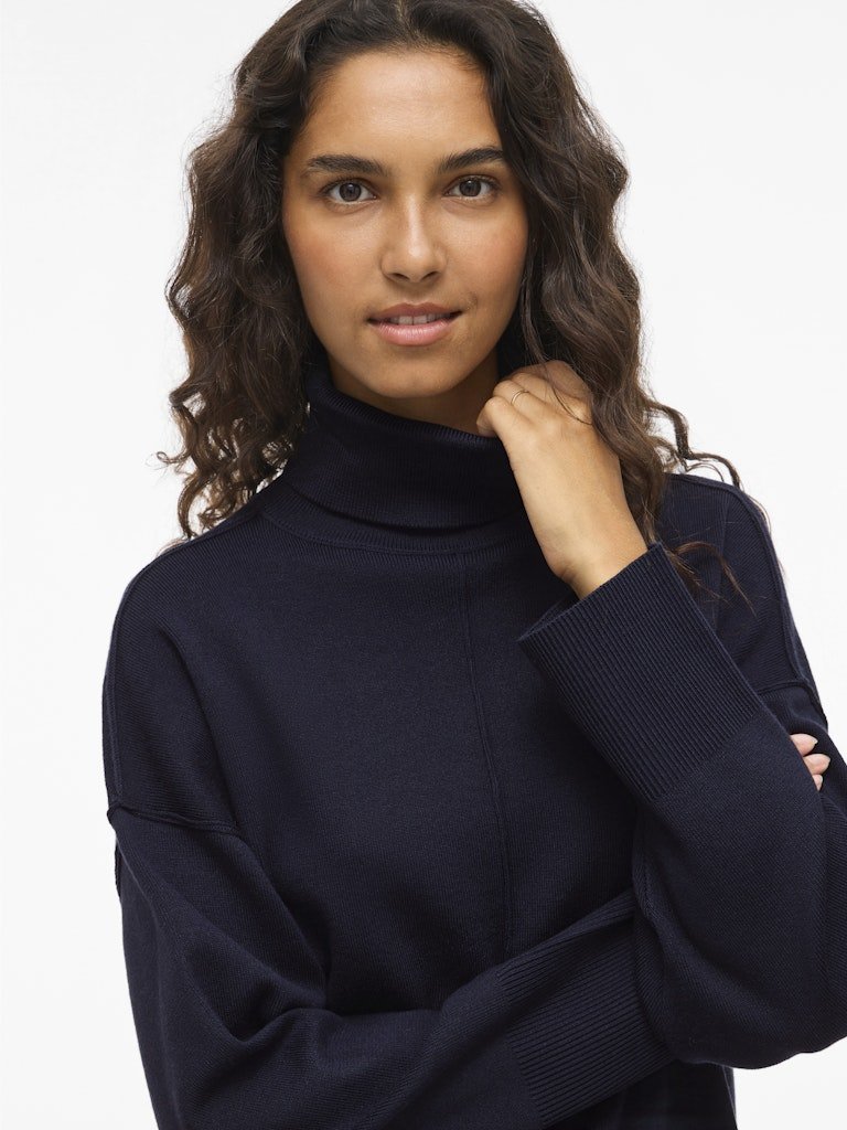 Navy blazer Pulls - Viostria Rollneck L/S Knit Top Noos - AW25 van Vila