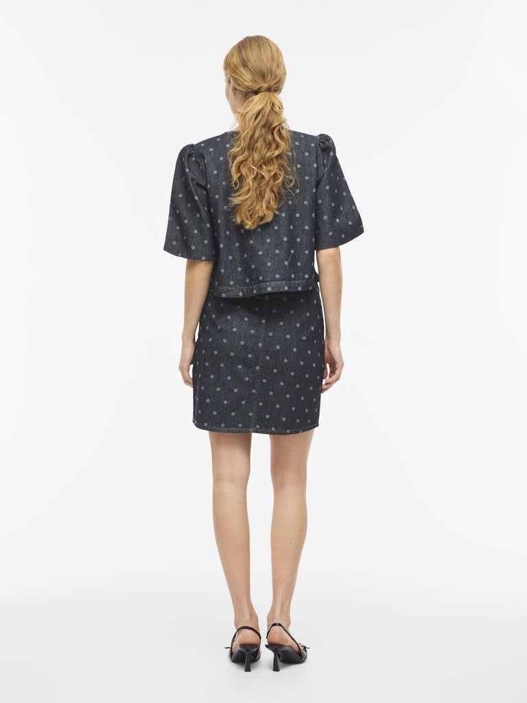 Vipal Hw Dot Short Denim Skirt - koop Rokken van Vila bij Meisjes Brugge