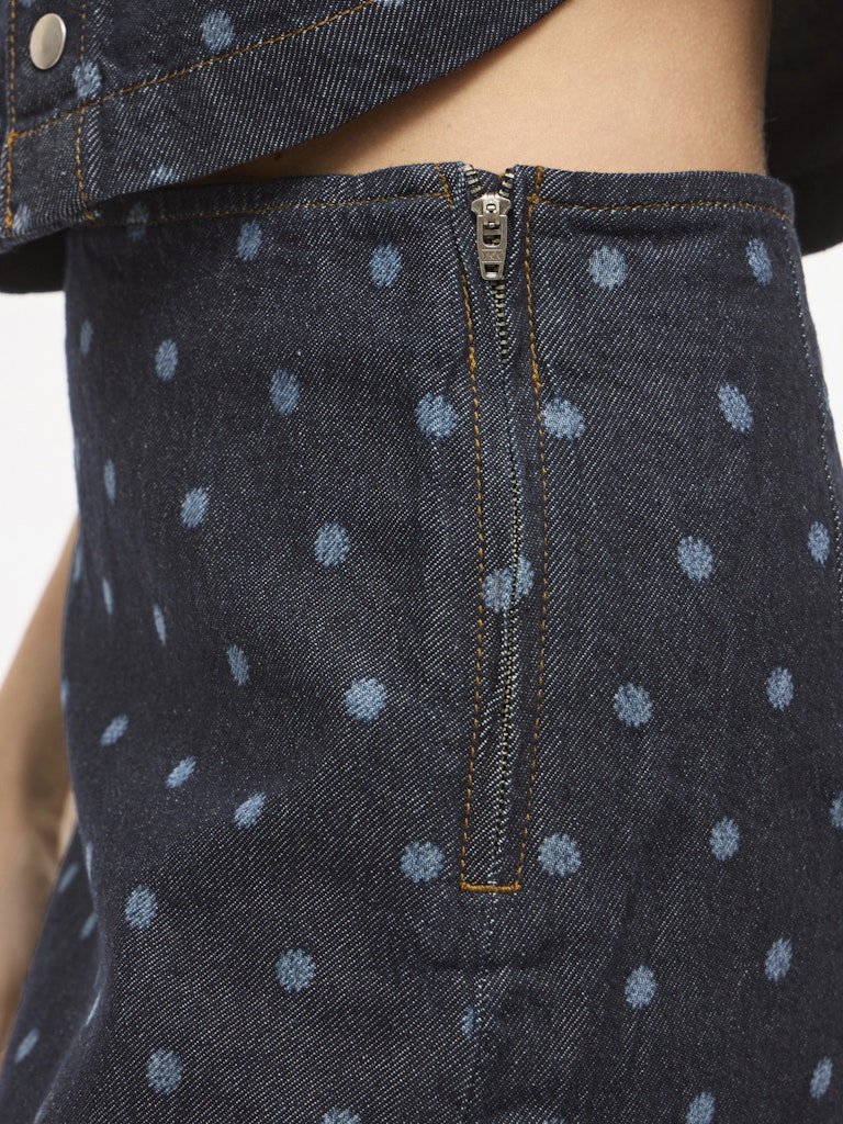Vipal Hw Dot Short Denim Skirt - koop Rokken van Vila bij Meisjes Brugge
