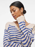 Vipoca Rev V - Neck L/S Stripe Knit Top - koop Pulls van Vila bij Meisjes Brugge