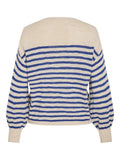 Vipoca Rev V - Neck L/S Stripe Knit Top - koop Pulls van Vila bij Meisjes Brugge