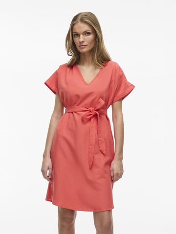 Viprisilla V - Neck S/S Dress - koop Jurken van Vila bij Meisjes Brugge