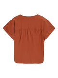 Viprisilla V-Neck S/S Top van Vila – Tops voor dames | Meisjes Brugge