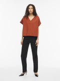 Viprisilla V-Neck S/S Top van Vila – Tops voor dames | Meisjes Brugge