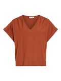 Viprisilla V-Neck S/S Top van Vila – Tops voor dames | Meisjes Brugge