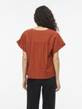 Viprisilla V-Neck S/S Top van Vila – Tops voor dames | Meisjes Brugge
