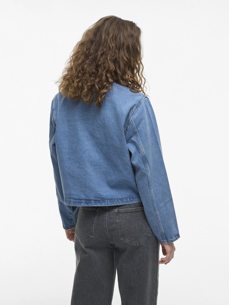 Vireba L/S O - Neck Denim Jacket Noos - SS25 - koop Jassen van Vila bij Meisjes Brugge