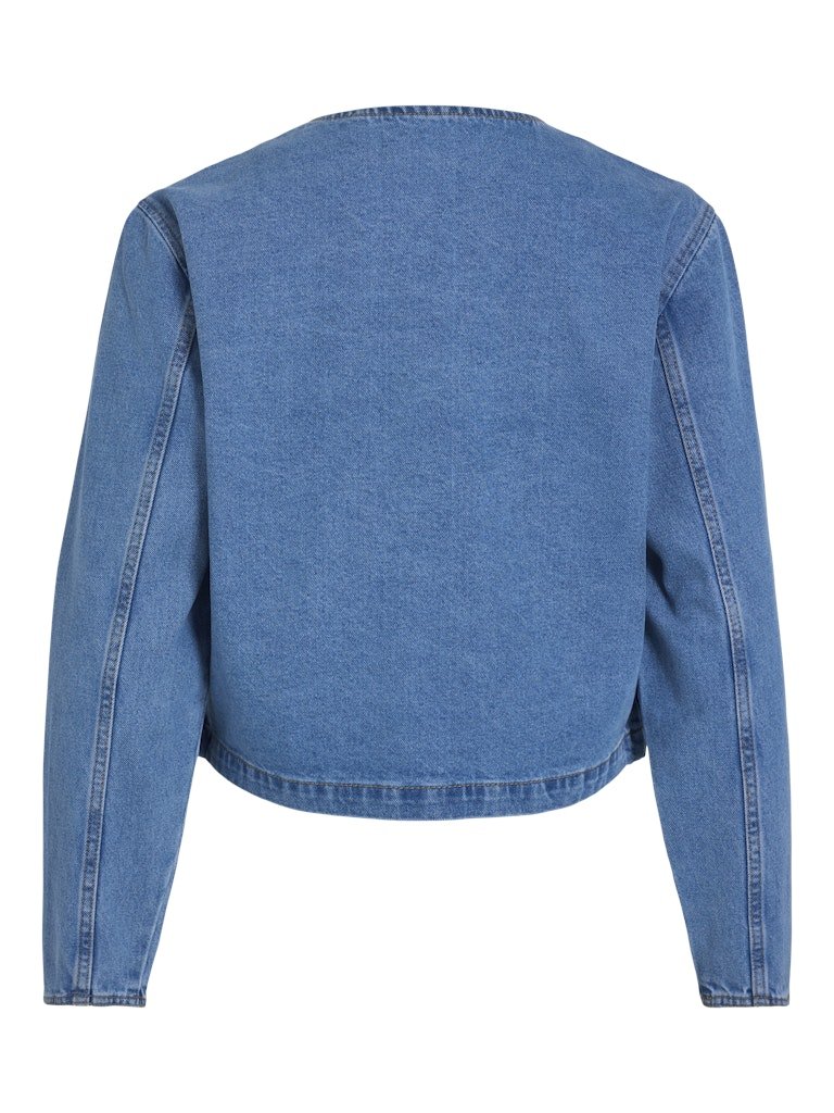 Vireba L/S O - Neck Denim Jacket Noos - SS25 - koop Jassen van Vila bij Meisjes Brugge