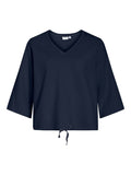 Navy Blazer Tops - Vireflect V-Neck 3/4 String Top van Vila