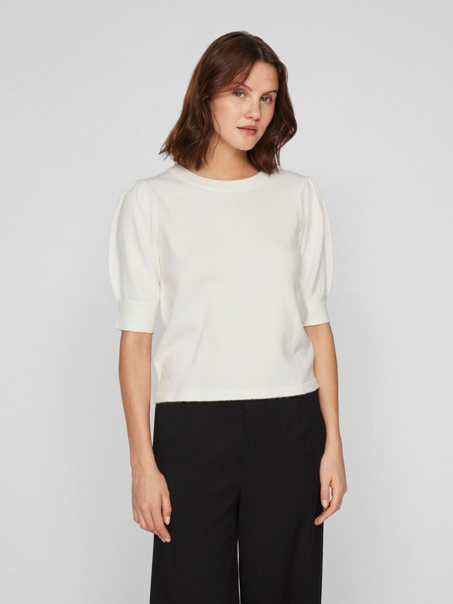 Viril 2/4 Sleeve O-Neck Knit Top Noos van Vila – Pulls voor dames | Meisjes Brugge
