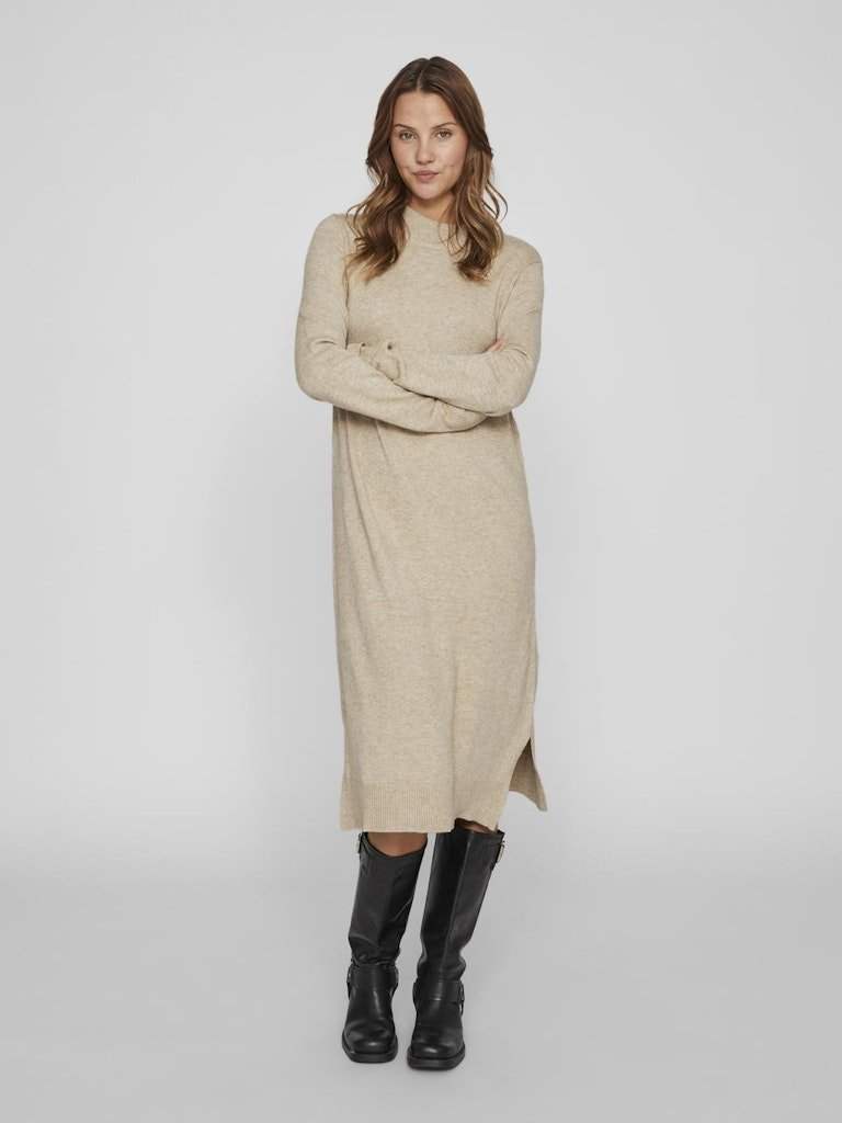 Jurken Viril Crew Neck L/S Midi Dress - Noos van Vila