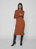 Jurken Viril Crew Neck L/S Midi Dress - Noos van Vila