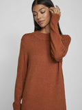 Jurken Viril Crew Neck L/S Midi Dress - Noos van Vila