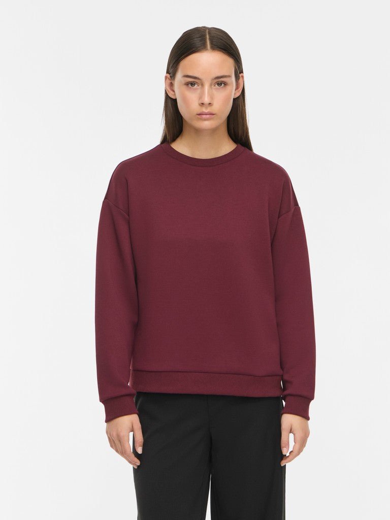Visandy L/S Sweat Top Noos - AW26 bordeaux van Vila – Sweaters voor dames | Meisjes Brugge