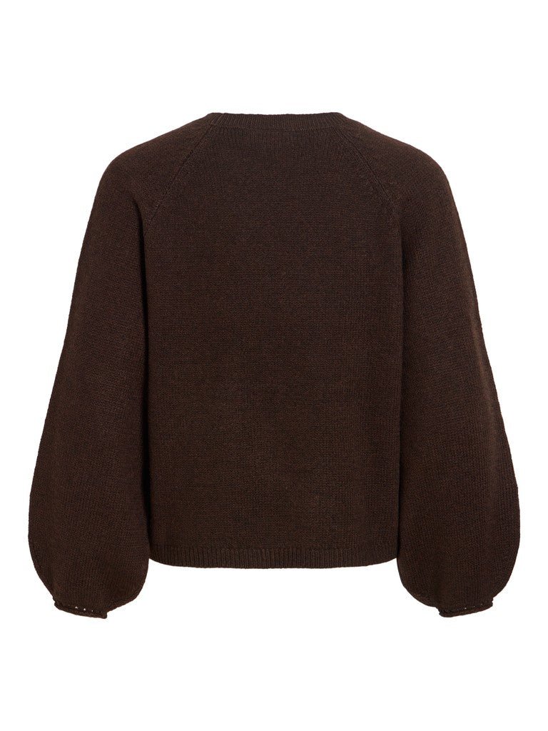 Visapna O-Neck L/S Knit Top van Vila – Pulls voor dames | Meisjes Brugge