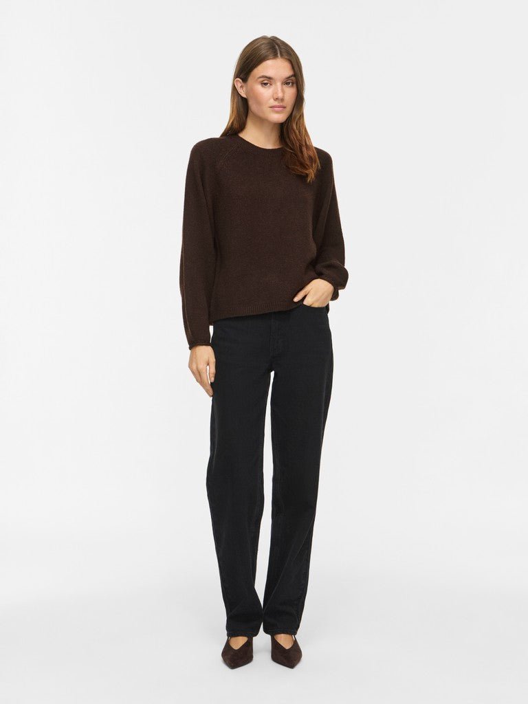 Visapna O-Neck L/S Knit Top van Vila – Pulls voor dames | Meisjes Brugge