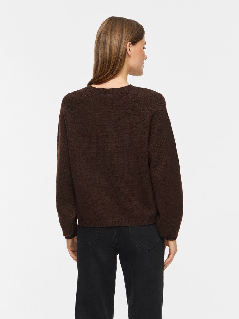 Visapna O-Neck L/S Knit Top van Vila – Pulls voor dames | Meisjes Brugge