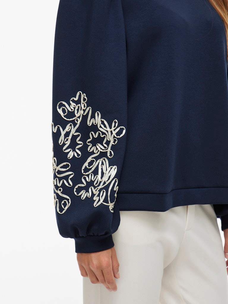 Visif L/S Detail Sweat van Vila – Sweaters voor dames | Meisjes Brugge