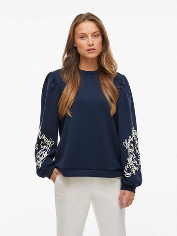 Sweaters - Visif L/S Detail Sweat van Vila