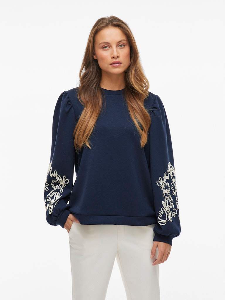 Visif L/S Detail Sweat van Vila – Sweaters voor dames | Meisjes Brugge