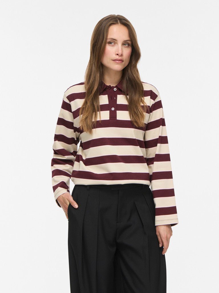 Visinas L/S Polo Shirt van Vila – Tops voor dames | Meisjes Brugge