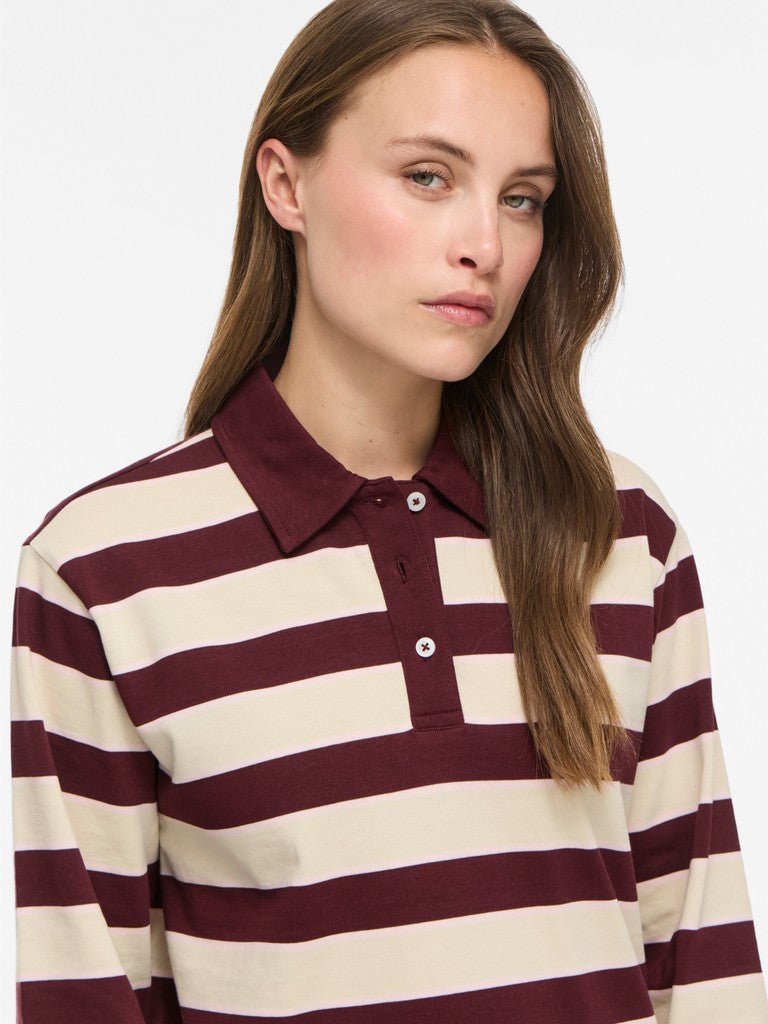 Visinas L/S Polo Shirt van Vila – Tops voor dames | Meisjes Brugge