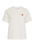 Visybil Berry O-Neck S/S Top van Vila – Tops voor dames | Meisjes Brugge