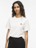 Visybil Berry O-Neck S/S Top van Vila – Tops voor dames | Meisjes Brugge